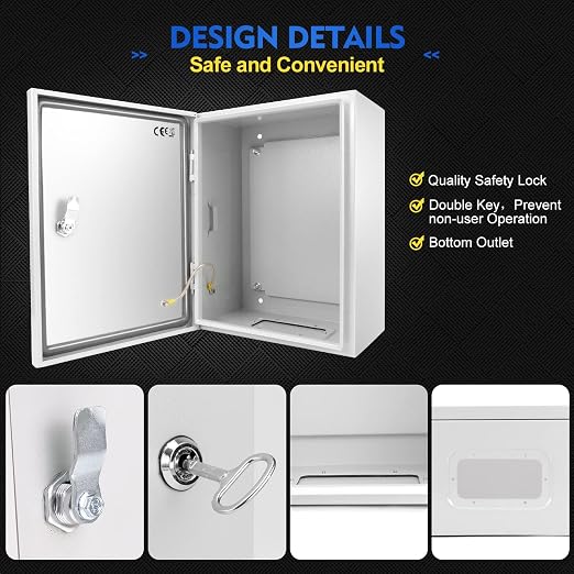 TOCRETOARE Outdoor Electrical Junction Box, Wall Mounted IP66 Waterproof & - Image 4