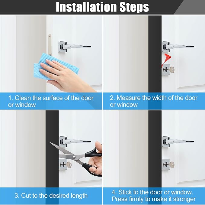 Draft Seal Tape for Doors and Windows 2 in x 10 Ft Silicone Weather Stripping - Image 5