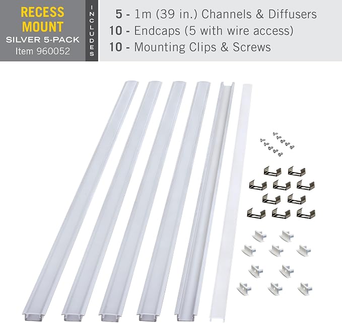 Armacost Lighting LED Tape Light Mounting Channel, Recess Mount - Image 5