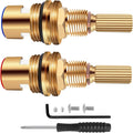 Brass 1-001 & Brass 1-002 Ceramic Valve Set，Replacement Hot Widespread by Unknown