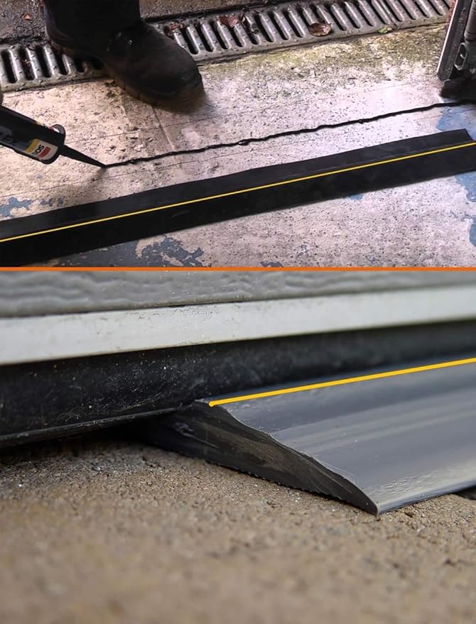 Papillon Universal Garage Door Bottom Threshold Seal Strip, Weatherproof Rubber - Image 6