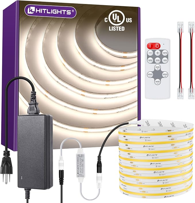 HitLights COB LED Strip Lights Kit White 4000K by HitLights