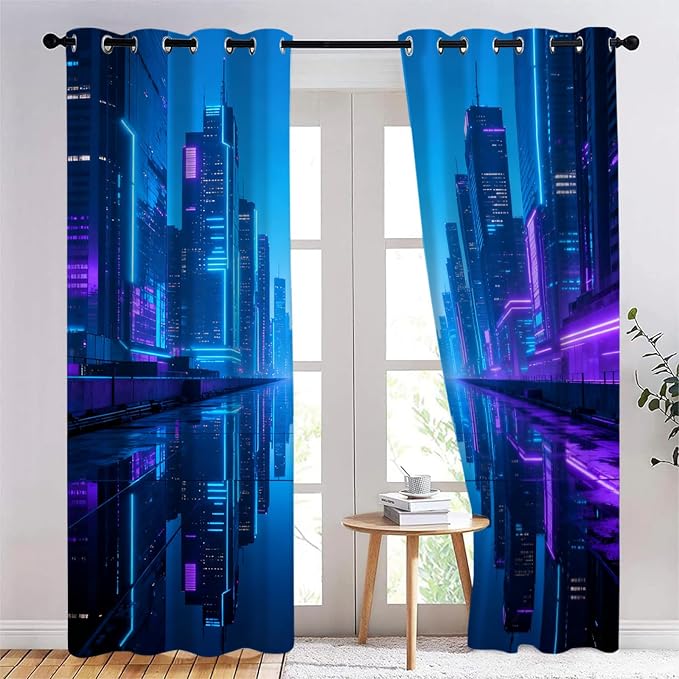 Punk City Blackout Curtains by Unknown