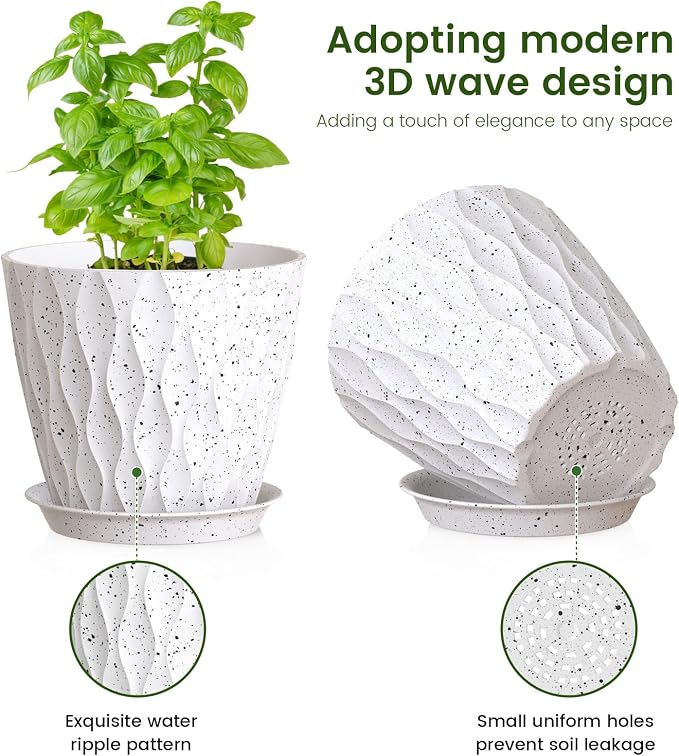 Meowell 7/6.5/6/5.5/5/4.5/4 inch Plant Pots - Image 3