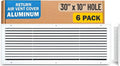 Fits 30x10 Hole | Aluminum Return Air Grille by Handua | Vent Cover Grill by Handua