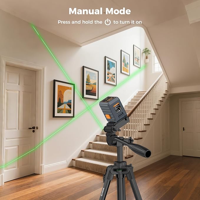 Laser Level with Tripod, 100Ft Self-Leveling Line Laser with 4 Brightness | - Image 4
