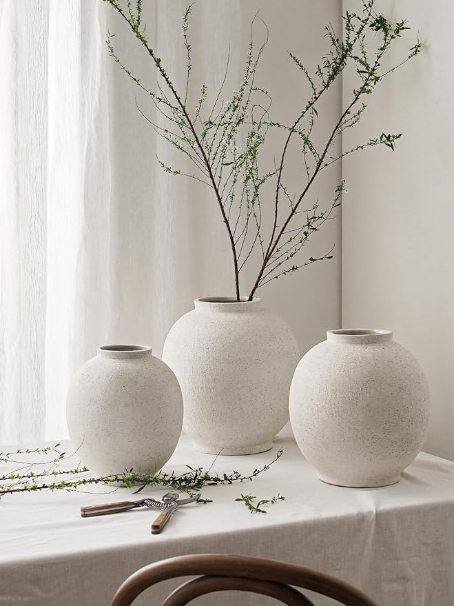 Large White Ceramic Vase - Image 5