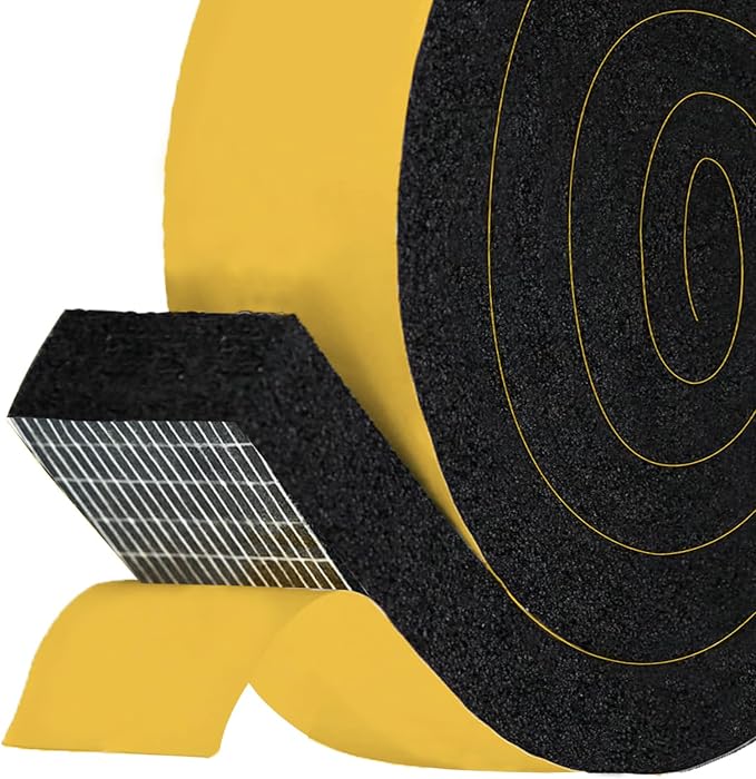 High Density Foam Tape Air Conditioner Window Seal, 2x1 Inch Thick Foam Stripe by DEMEDO