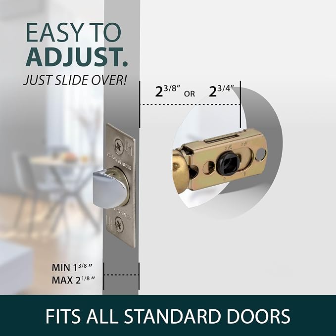 Privacy Square Latch Satin Nickel - Image 5