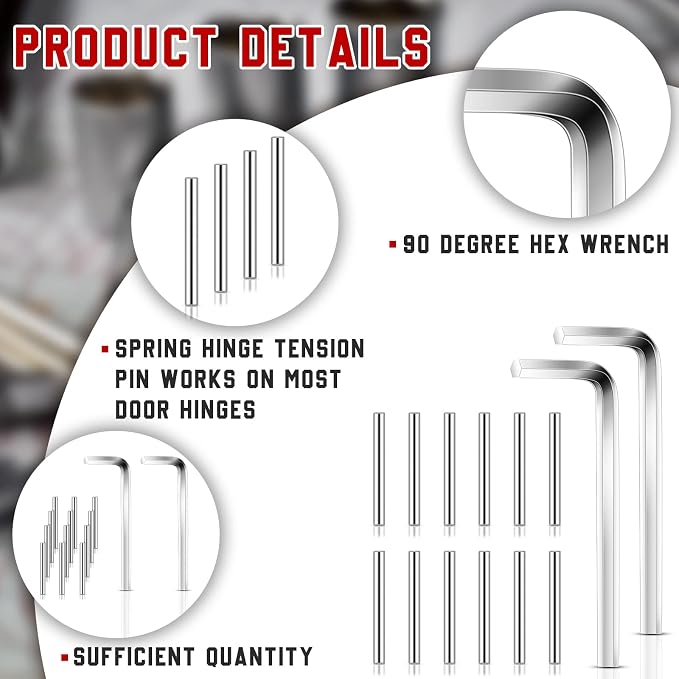 Zhehao Door Closing Hinge Pin Spring Loaded Spring Hinge Tension Replacement - Image 3