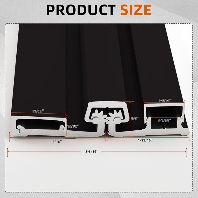 2 Pcs 83" Heavy Duty Continuous Hinge Y, Full Surface Anodized Aluminum - Image 2
