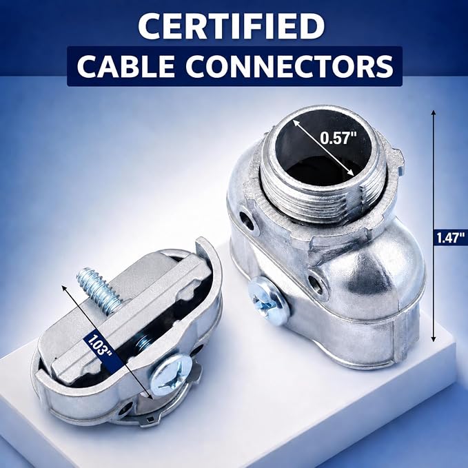 Tandefio 3/8" Flexible Conduit Metal Duplex Connector - Image 4