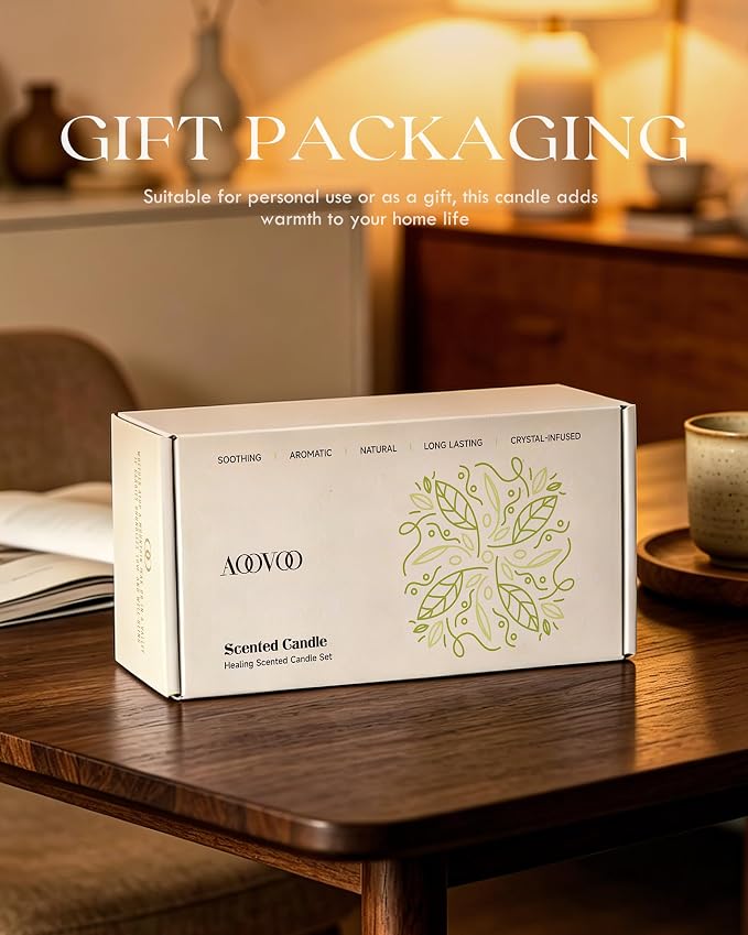 AOOVOO 2 Pack Eucalyptus Mint Candles – Aromatherapy Candle - Image 7
