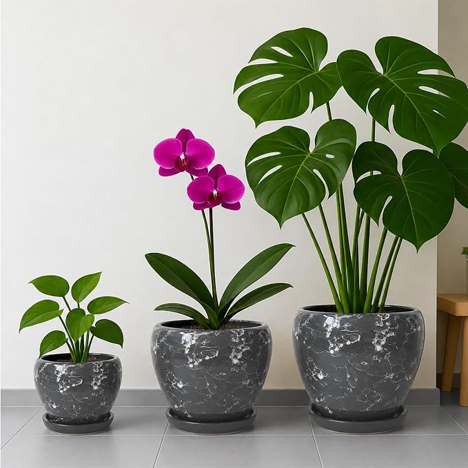 Deep Dream 6 Inch Plant Pots- Ceramic Planter Pot - Image 7