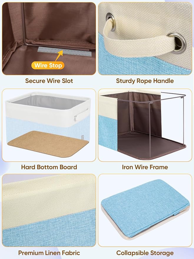 BALEINE 2 Pack Fabric Closet Storage Bins - Image 6
