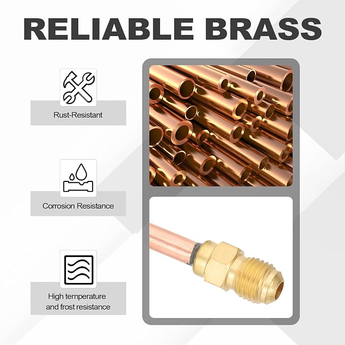 uxcell 1/4" SAE 45 Degree Brass Pipe Fitting - Image 4