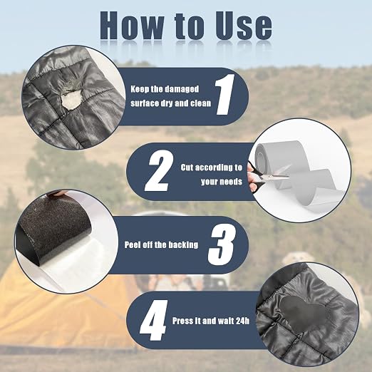 Cahomo 3x79 Nylon Repair Patch Nylon Repair Tape Self Adhesive Fabric Tapes - Image 7