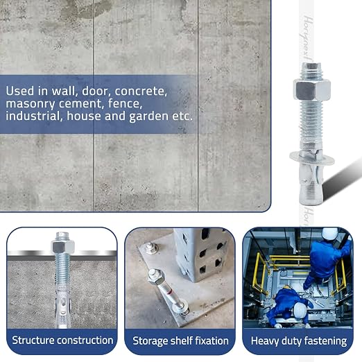 3/4 Concrete Anchors, 3/4 Wedge Anchors Bolts, 4-1/2" L, equipment bases - Image 4