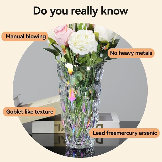 CEMABT 9.5inch 3.4 lb Glass Vases - Image 2