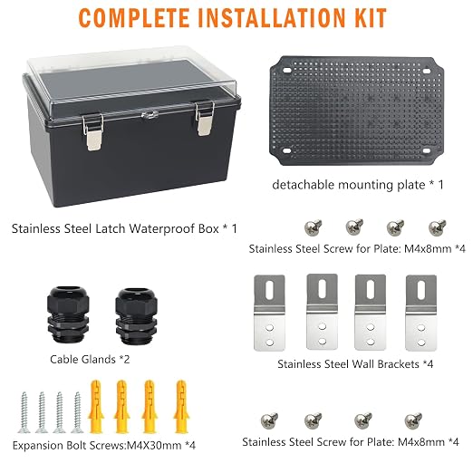 Electrical Junction Box, IP67 Waterproof Outdoor Box ABS Plastic Enclosure - Image 7