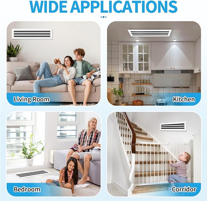 30x6 Modern AC Vent Cover, Decorative Air Vent Register Grille - Image 6