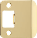 Round Corner Extended Lip Strike, 2-1/4" x 1-3/4", Polished Brass by StoneHarborHardware