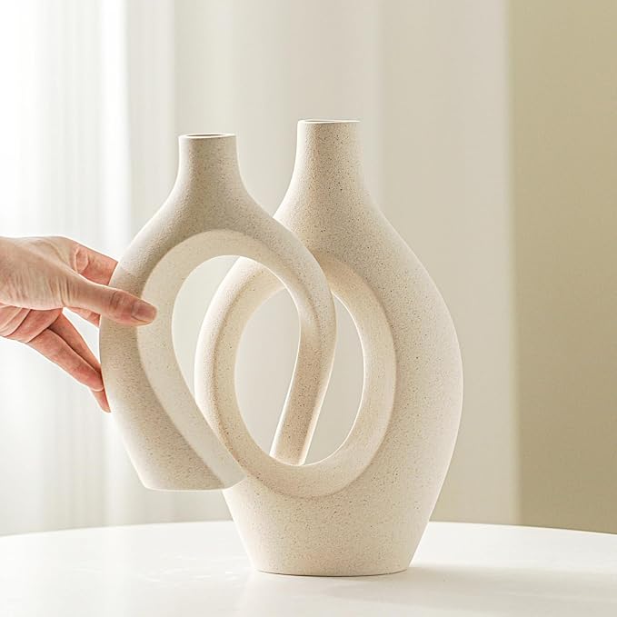 Lvases Snuggle Hollow Ceramic Vase Set of 2 - Image 4