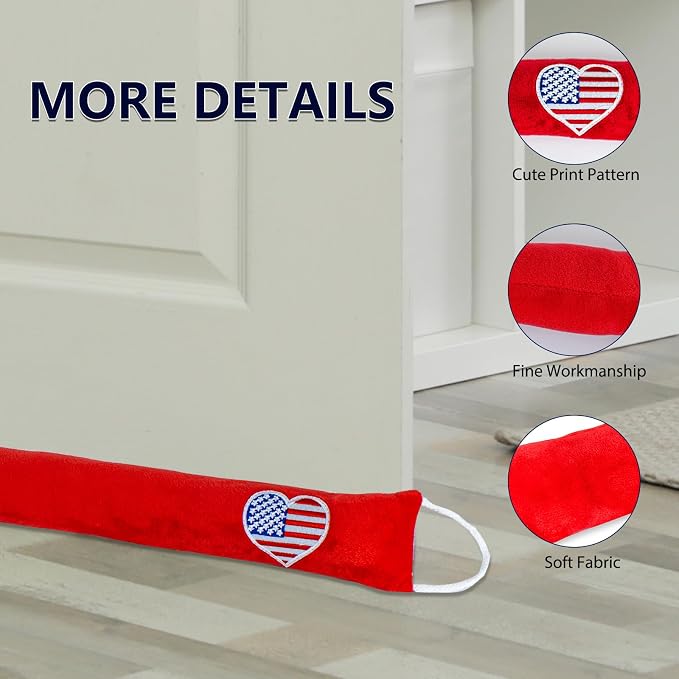 Decorative Weighted Under Door Draft Stopper 36 Inch, Heavy Duty Door Draft - Image 5