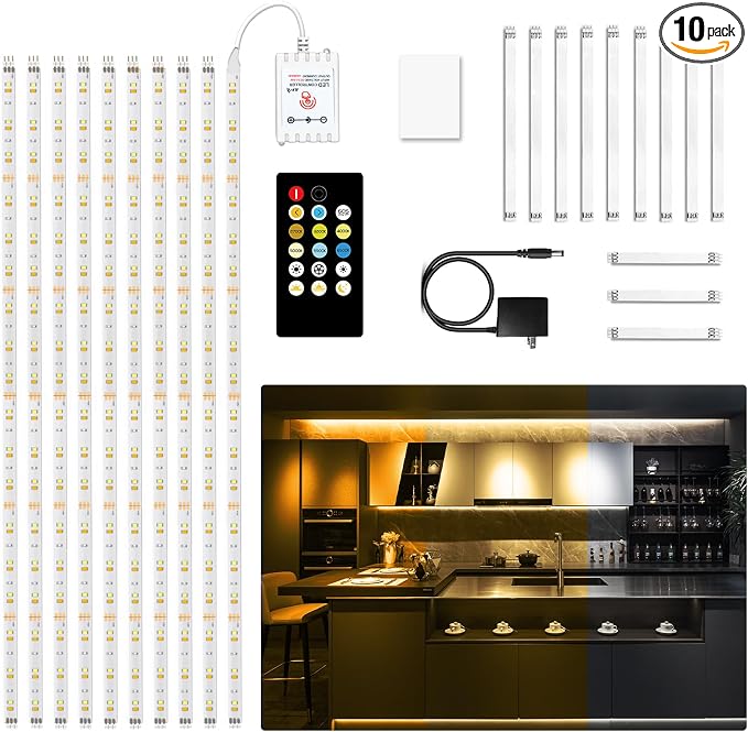 DAYBETTER Under Cabinet Lighting kit, Dimmable Under Cabinet Lights by DAYBETTER