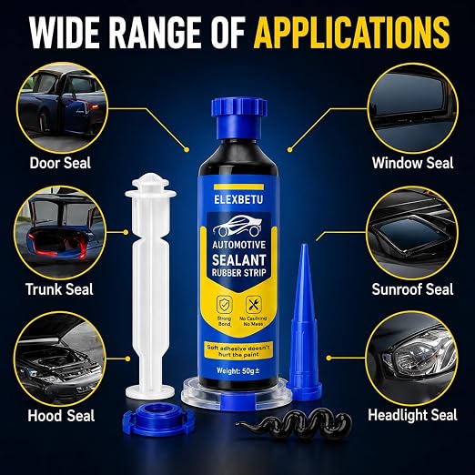 RTV Silicone Adhesive Sealant, Windshield Edge, Headlight Housing, Plastic and - Image 3