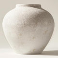 White Rustic Large Round Vase for Table Centerpieces 11 inches, Arina Vase by RyddeligHome-AestheticHomeDecor