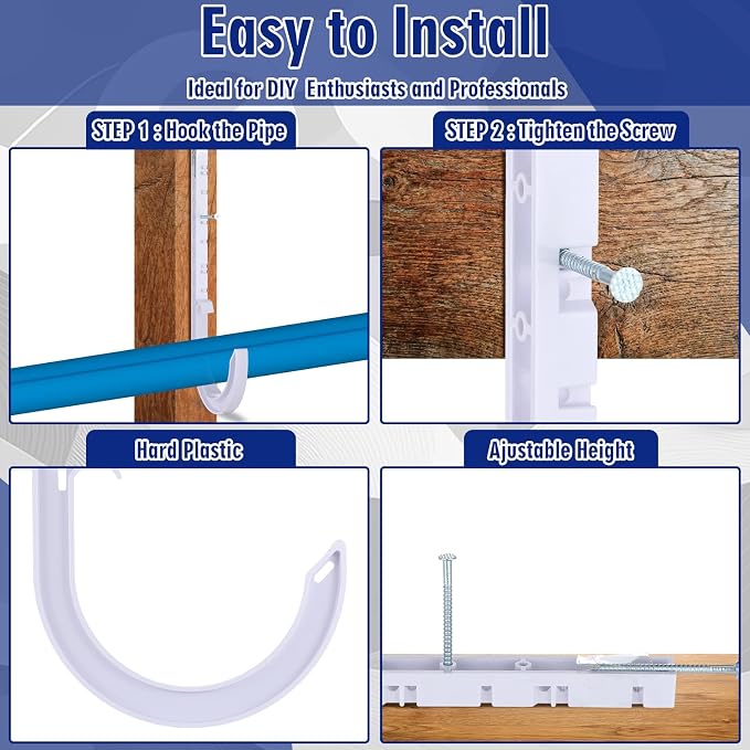 Novabright 10 Pcs 3 Inch Pex Support J-Hook Pipe Hanger - Image 3