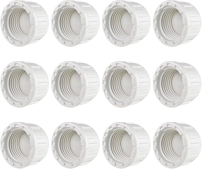 Sprinkler Cap, 1/2 PVC Threaded Cap, Sprinkler Head Cap | 12 Pack, 1/2 BSPT by Unknown