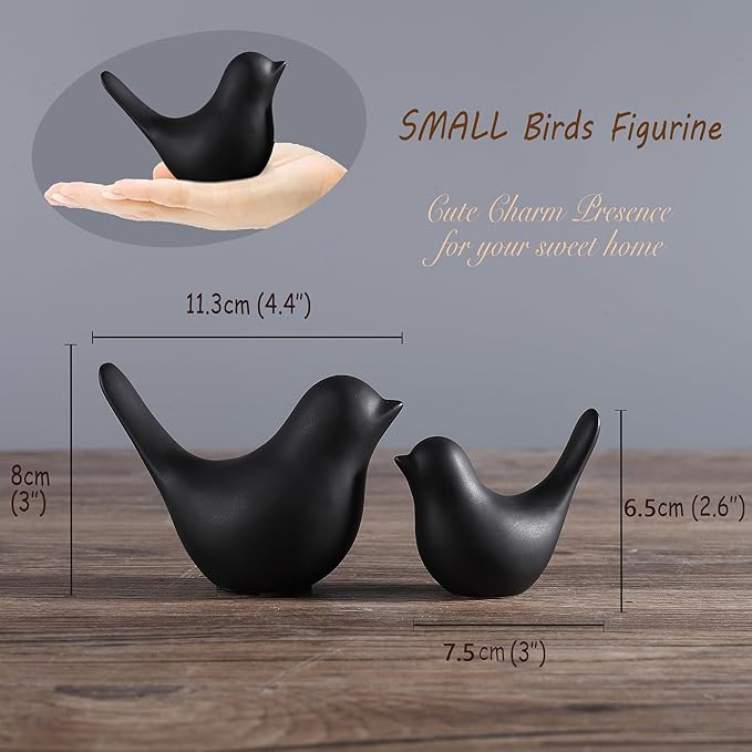 FANTESTICRYAN Small Birds Statues Home Decor, Modern Style, S&L | Ceramic - Image 2
