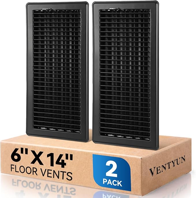 6" x 14" Floor Register Vent Covers 2-Pack by VENTYUN