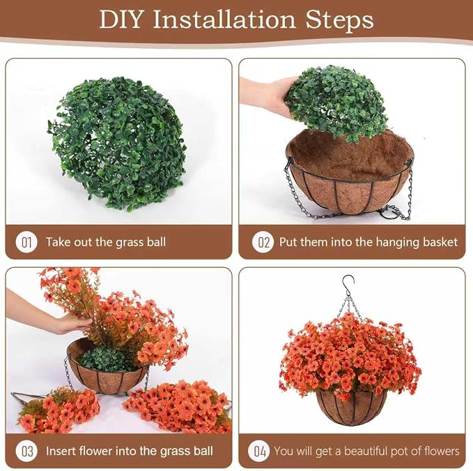 Hananona 24 Pcs Artficial Outdoor Flowers - Image 3