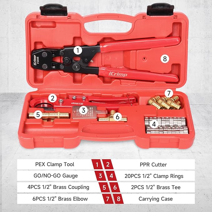 iCrimp PEX Pipe Clamp Crimping Tool Kit - Image 2