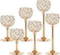 Gold Crystal Candle Holders Candlestick Holders by Unknown