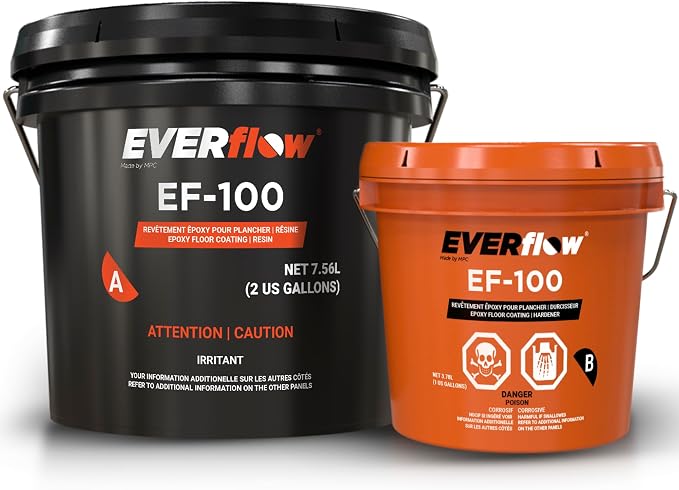 Everflow MPC Clear Epoxy Resin Floor Coating Kit, 3 Gallon | Garage floor epoxy by Everflow