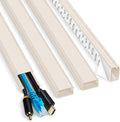 62.8in Beige Cord Hider for TV on Wall, Paintable Cord Cover Wall Kit | Wire by YCLYC