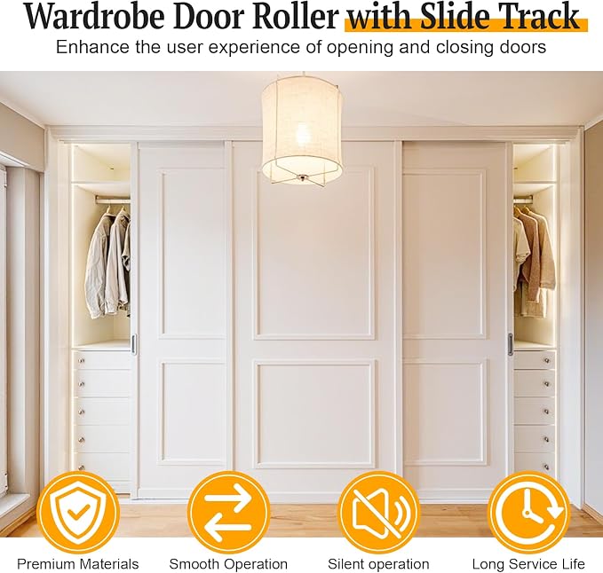 4 Pcs Sliding Closet Door Roller Kit - Image 5