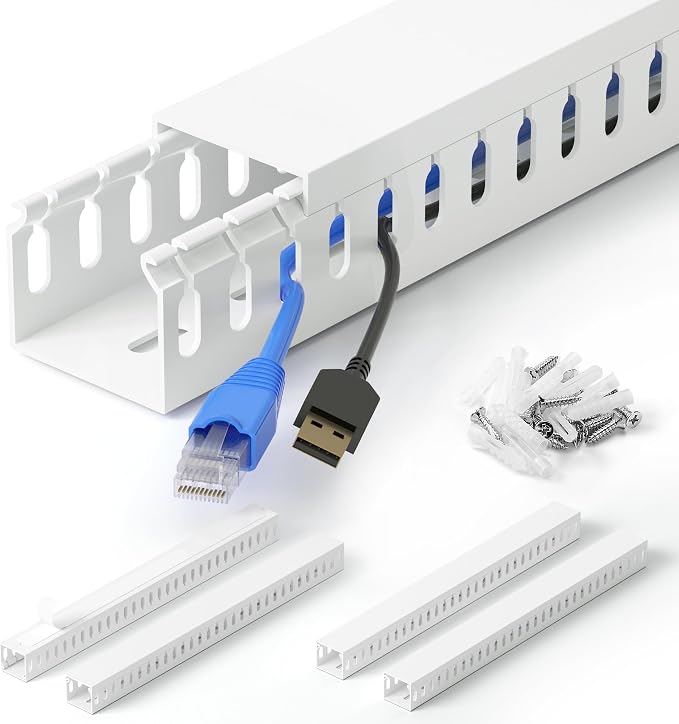 1.4"H x 1.6"W Cable Raceway, 66in Under Desk Wire Management Channel, 16.5in by ZhiYo