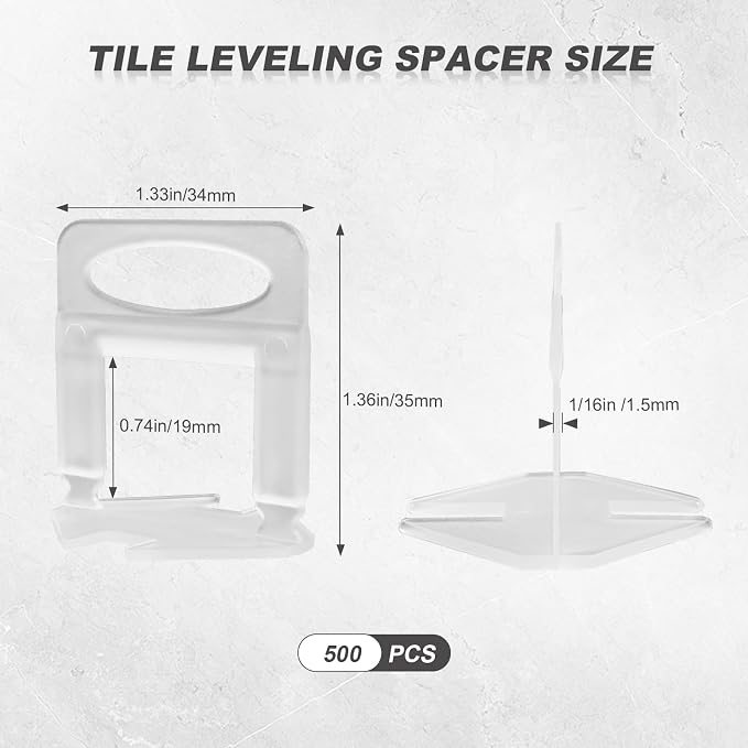 Storystore 4650pcs Tile Leveling System Clips 1/16 Inch Tile Spacers | Tile - Image 3