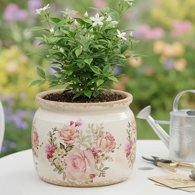 Xiaan Jiaju Vintage Victorian Ceramic Planter & Vase - Image 4