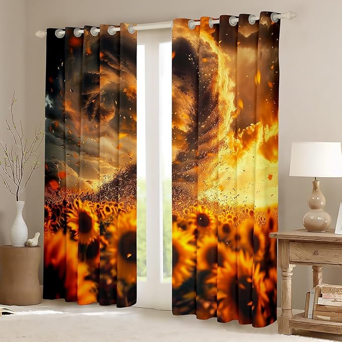 jejeloiu 3D Tornado Blackout Shades Window Treatments Natural Disaster Window - Image 2