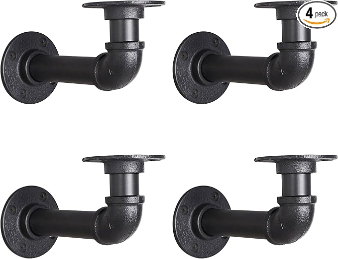 Industrial L Pipe Shelf Brackets by YCCO