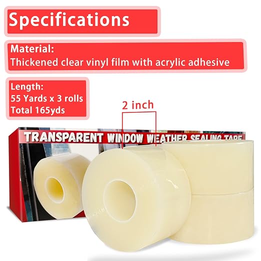 Window Sealing Tape, AC Insulation Tape, 2 inch x Total165yds | Waterproof - Image 2