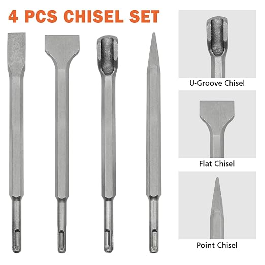 BeHappy 17Pcs SDS Plus Rotary Hammer Drill Bit Set, Concrete Drill Bit Kit - Image 5