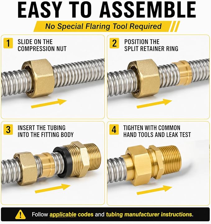 4 Pack 3/4" Male NPT Brass Fittings - Image 4
