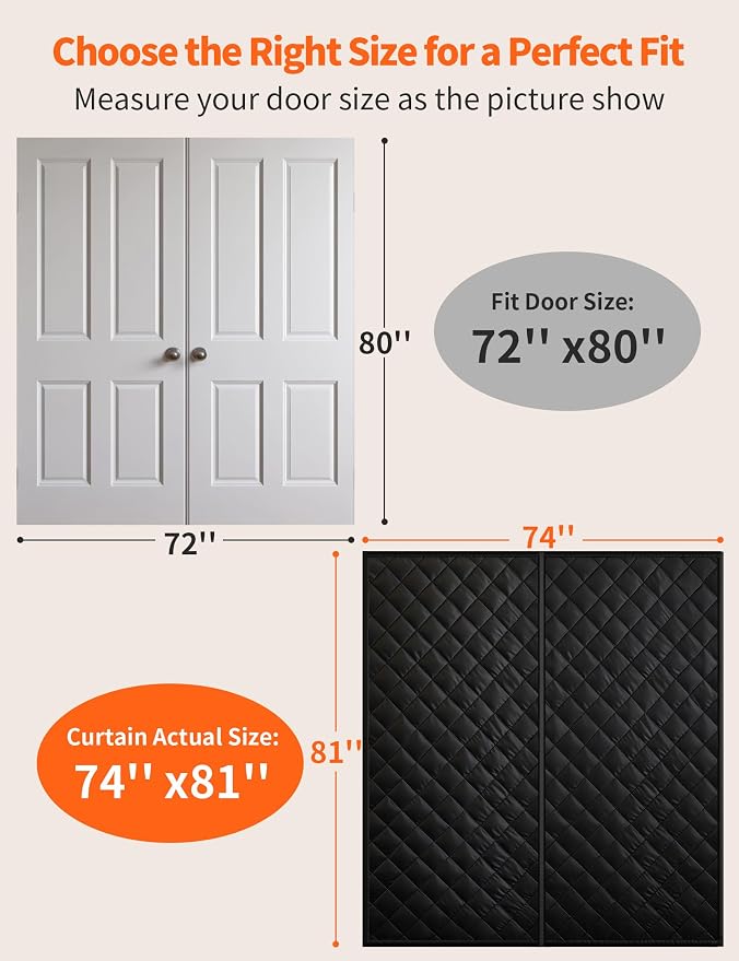 Magnetic Thermal Insulated Door Curtain - Image 2